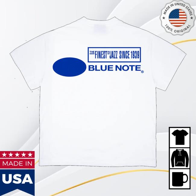 Online Ceramics Store Merch Blue Note Center Label White Shirt 3 Online Ceramics Store Merch Blue Note Center Label White Shirt