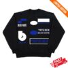 Online Ceramics Store Merch Blue Note Logos Black Crewneck
