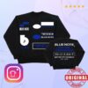Online Ceramics Store Merch Blue Note Logos Black Crewneck