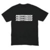 Prettymuch Store Merch Stacked Logo Black Tee