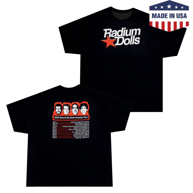 Radium Dolls Merch Store 2026 Wound Up U.S. Tour T-Shirt