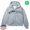 Revenge Merch Store Duality Zip Heather Grey