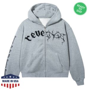 Revenge Merch Store Duality Zip Heather Grey