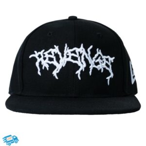 Revenge Merch Store Lightning Logo Hat Black White