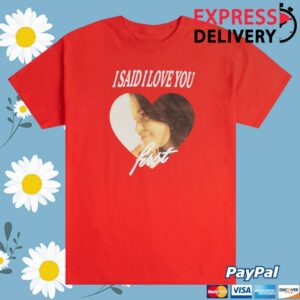 Selena Gomez Merch Store I Said I Love You First T-Shirt In Red