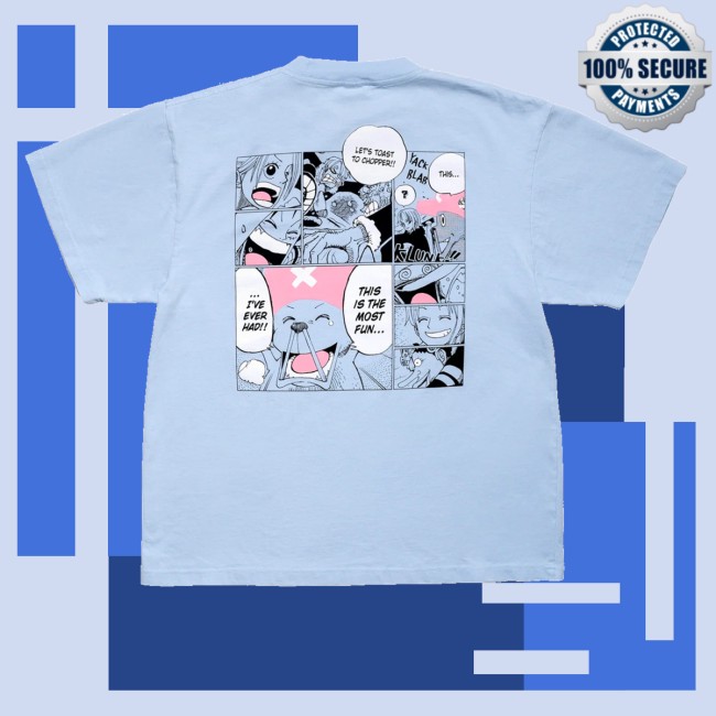 Shonen Jump Store Merch One Piece Chopper Story Shirt Light Blue
