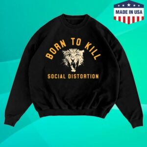 Social Distortion Store Merch Born To Kill Roar Crewneck Fleece