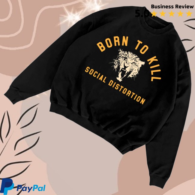 Social Distortion Store Merch Born To Kill Roar Crewneck Fleece