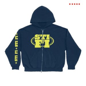 Sticky Fingers Store Merch Navy Logo Zip Hoodie