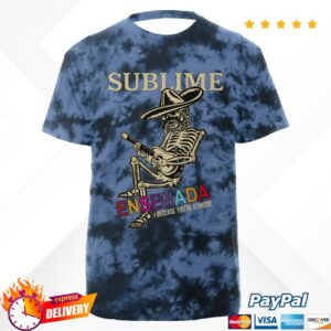 Sublime Store Merch Ensenada Skeleton T-Shirt Blue Tie Dye