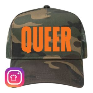 The Bitter Southerner Store Merch Queer Trucker Hat Camo