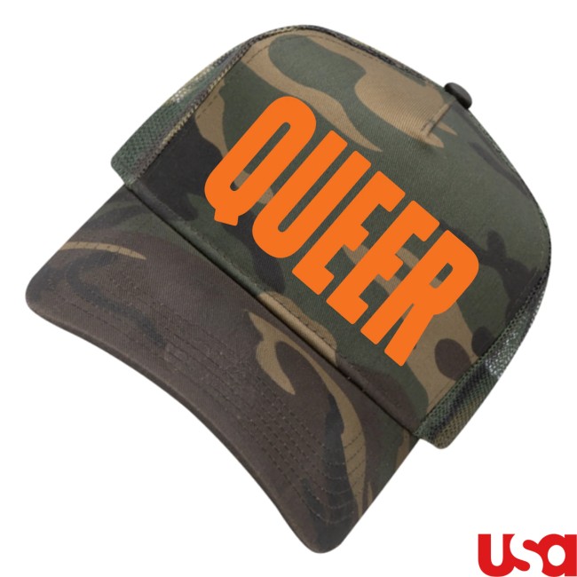 The Bitter Southerner Store Merch Queer Trucker Hat Camo
