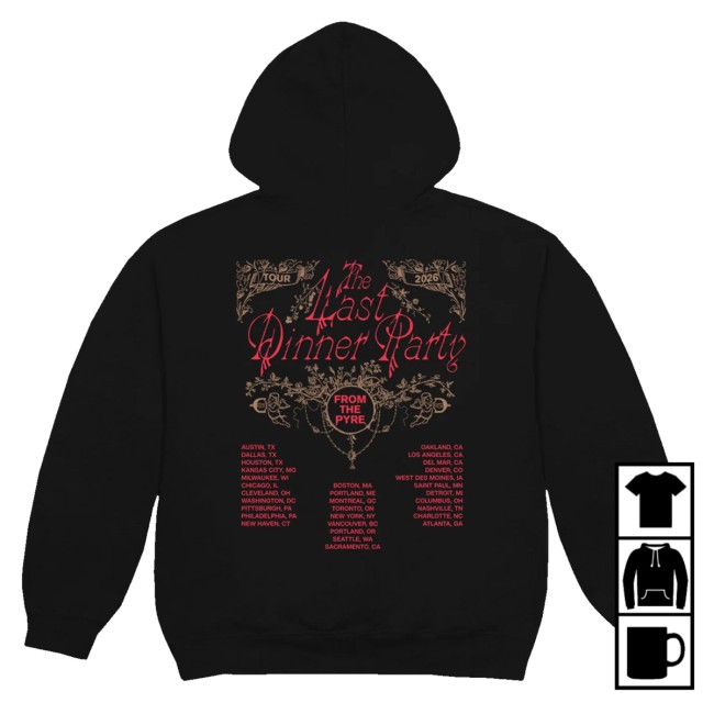 The Last Dinner Party Merch Store Red Rose Black Tour Hoodie 3 The Last Dinner Party Merch Store Red Rose Black Tour Hoodie