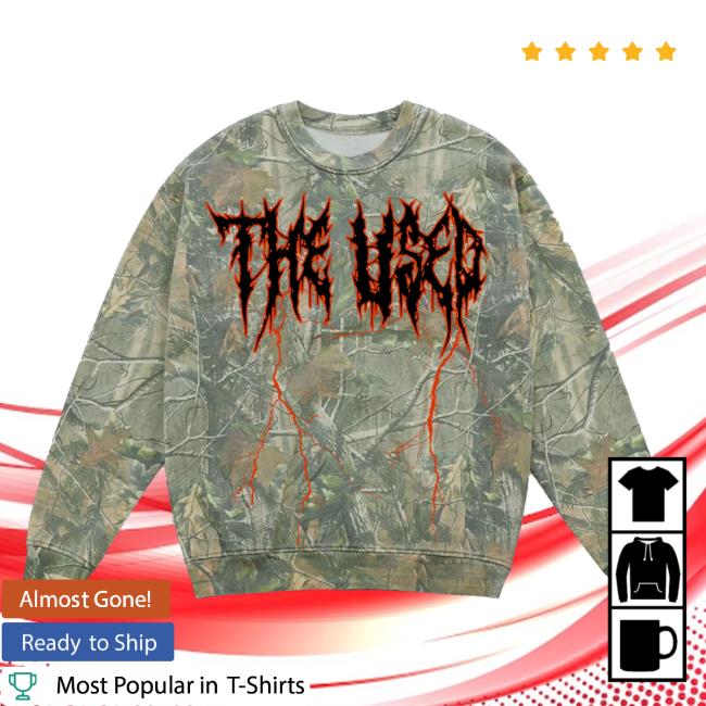 The Used Merch Shop Store The Used Camo Crewnecks