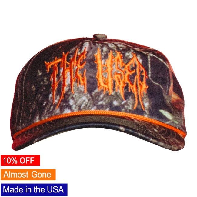 The Used Store Merch The Used Camo Logo Hat