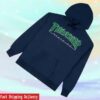 Thrasher Magazine Merch Store Outlined Hoodie Navy Green