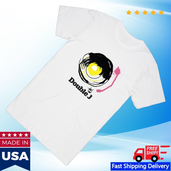 Triple J Store Merch Double J Vinyl White Tee Triple J Store Merch Double J Vinyl White Tee