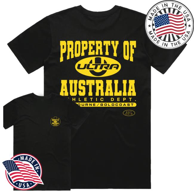 Ultra Australia Store Merch Shopultra Merch 2026 Property Of Australia Tee 5 Ultra Australia Store Merch Shopultra Merch 2026 - Property Of Australia Black Tee