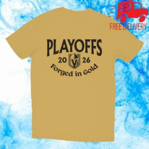 Vegas Team Merch Shop Store Vegas Golden Knights 2026 Playoffs Forged In Gold T-Shirt