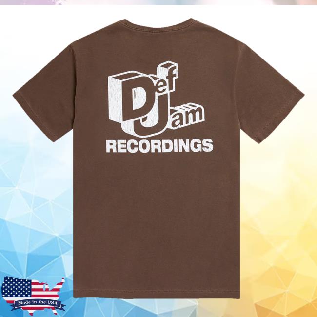 Defjam Shop Store Merch Shop Def Jam 3D Brown Shirt
