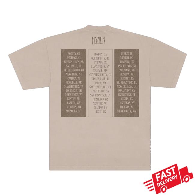 Hozier Shop Merch Shop Unreal Unearth 2025 Panel Tour Tee Shirt 4 Hozier Shop Merch Shop Unreal Unearth 2025 Panel Tour Tee