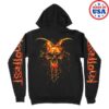 Knotfest Merch Shop Store Fire Dripping Skulls Pullover Hoodie