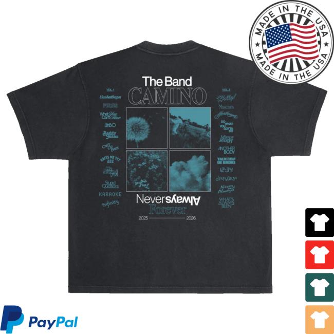 The Band Camino Shop Merch Store Tracklist Tee Shirt