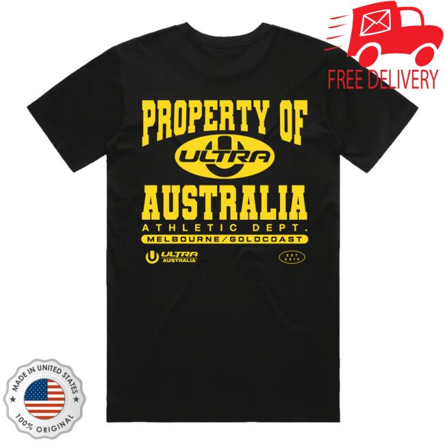 Ultra Australia Store Merch Shopultra Merch 2026 Property Of Australia Tee 3 Ultra Australia Store Merch Shopultra Merch 2026 - Property Of Australia Black Tee