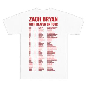 Zach Bryan Merch Shop White Tour Tees