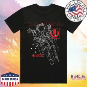 Ultra Australia Store Merch Shop Ultra Merch 2026 Red Logo Electronic Music Fest Black Tee