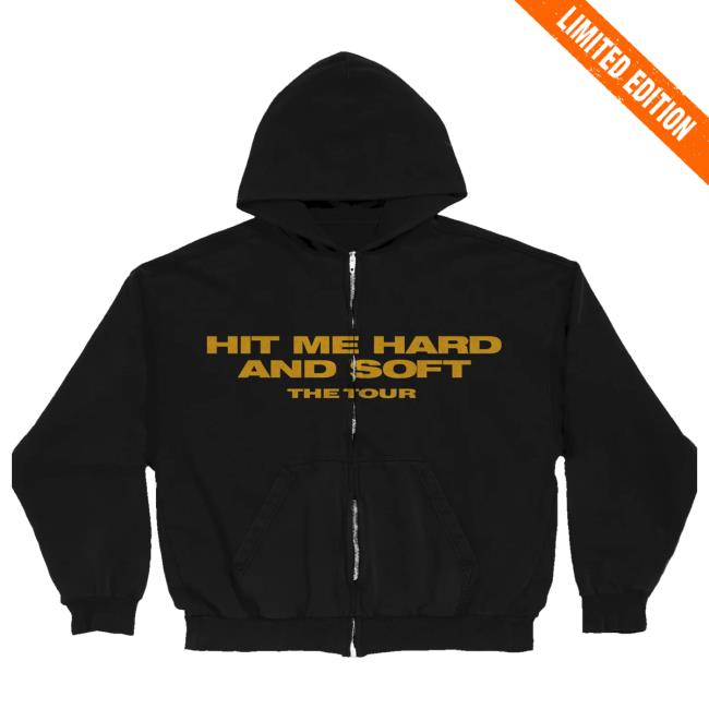 Billie Eilish Merch Shop Store Hit Me Hard And Soft Live In 3D Hands Zip Hoodies
