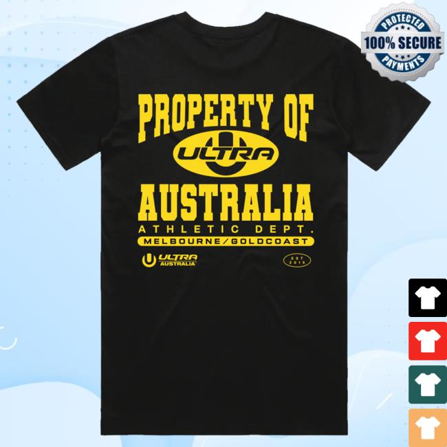 Ultra Australia Store Merch Shopultra Merch 2026 Property Of Australia Tee 4 Ultra Australia Store Merch Shopultra Merch 2026 - Property Of Australia Black Tee