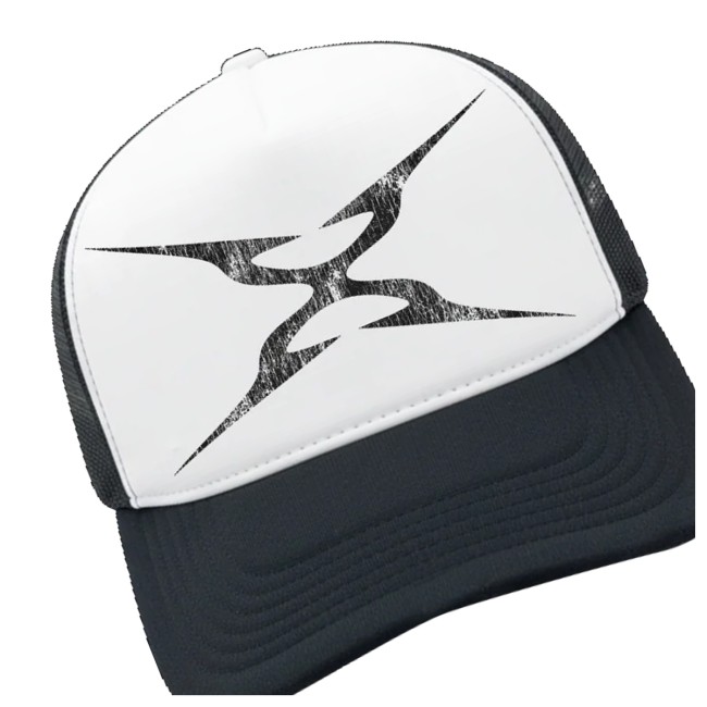 30Praum Store Merch Bone Xtranho Branco Trucker Hat