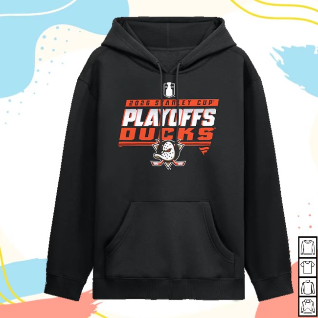 Anaheim Team Store Merch 2026 Stanley Cup Po Participant Pullover Hoodie