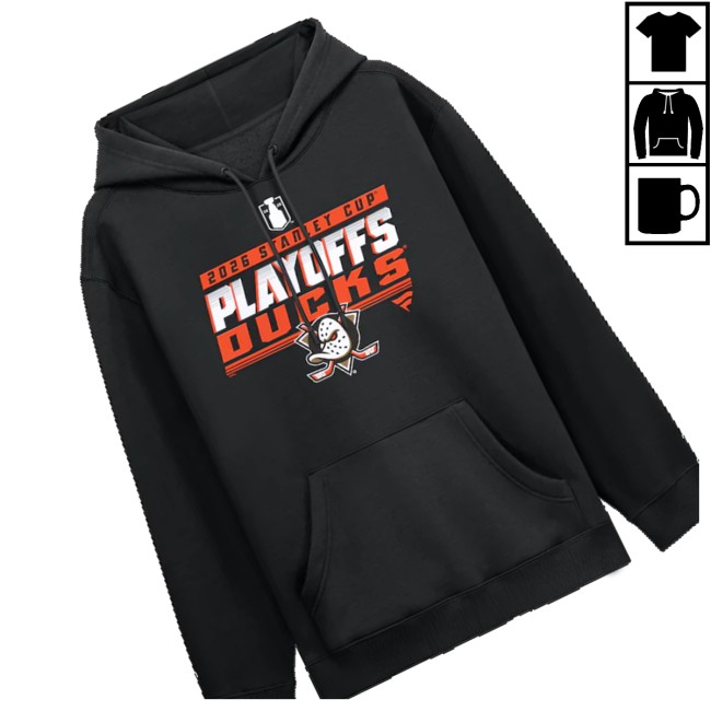 Anaheim Team Store Merch 2026 Stanley Cup Po Participant Pullover Hoodie