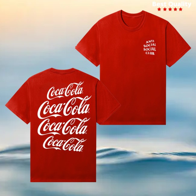 Anti Social Social Club Merch Store Assc Coca-Cola Drink Tee Fiery Red 5 Anti Social Social Club Merch Store Assc Coca-Cola Drink Tee Fiery Red
