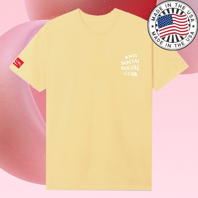 Anti Social Social Club Merch Store Assc Coca-Cola Ice Cold Tee Daffodil Yellow 3 Anti Social Social Club Merch Store Assc Coca-Cola Ice Cold Tee Daffodil Yellow