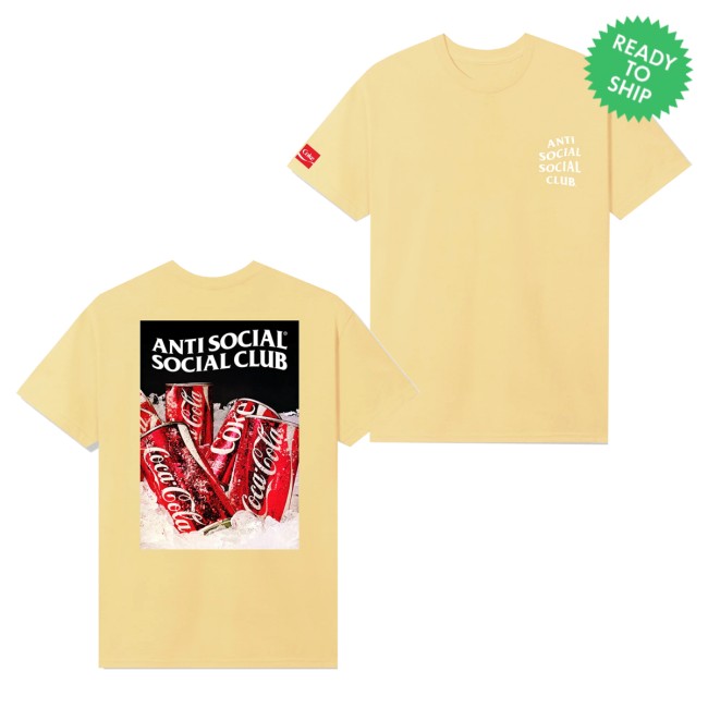 Anti Social Social Club Merch Store Assc Coca-Cola Ice Cold Tee Daffodil Yellow 4 Anti Social Social Club Merch Store Assc Coca-Cola Ice Cold Tee Daffodil Yellow
