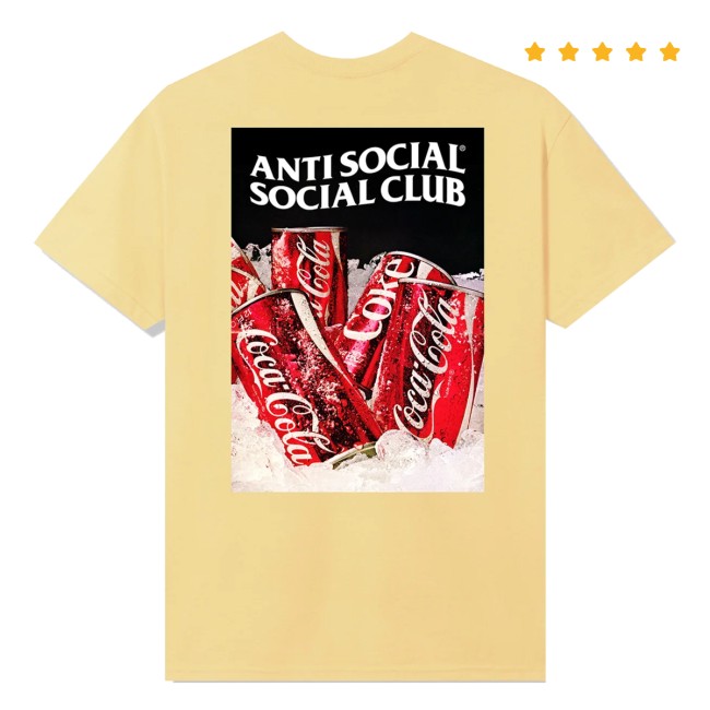 Anti Social Social Club Merch Store Assc Coca-Cola Ice Cold Tee Daffodil Yellow 5 Anti Social Social Club Merch Store Assc Coca-Cola Ice Cold Tee Daffodil Yellow