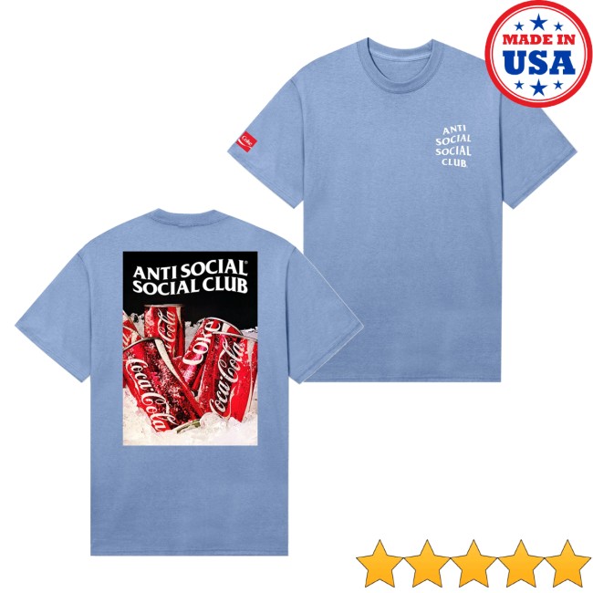 Anti Social Social Club Merch Store Assc Coca-Cola Ice Cold Tee Lt Blue 5 Anti Social Social Club Merch Store Assc Coca-Cola Ice Cold Tee Lt Blue