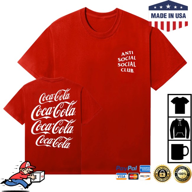 Anti Social Social Club Store Merch Assc Coca-Cola Drink Shirt Red 5 Anti Social Social Club Store Merch Assc Coca-Cola Drink Shirt Red