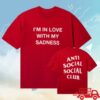 Anti Social Social Club Store Merch Sadness Premium Shirt