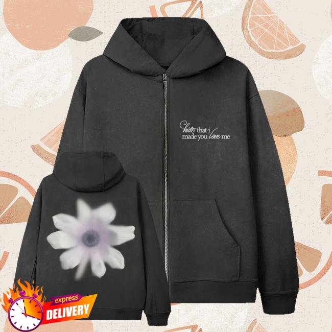 Ariana Grande Merch Shop Store Hate That I Made You Love Me Flower Zip Hoodie 3 Ariana Grande Merch Shop Store Hate That I Made You Love Me Flower Zip Hoodie