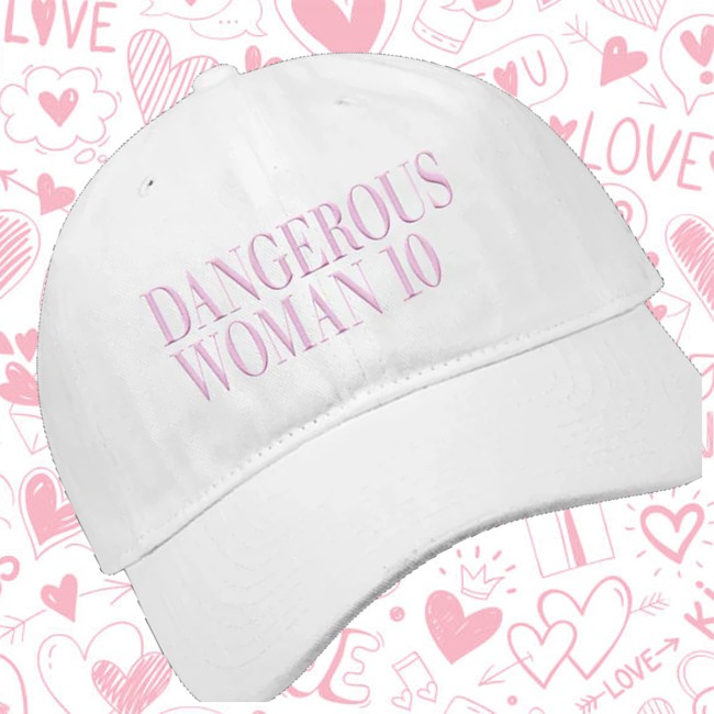 Ariana Grande Store Merch Dangerous Woman 10 Hat White