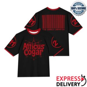 Atticus Cogar Store Merch Atticus Cogar's Black & Red Iowa Shirt