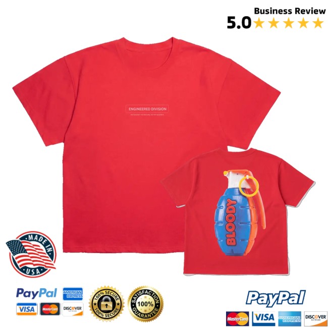 Bloody Sunday Store Merch Frag Shirt Red