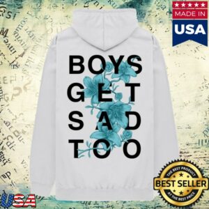 Boys Get Sad Too Merch Store Flower Hoodie Grey