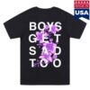 Boys Get Sad Too Merch Store Flower Shirt Black