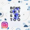 Boys Get Sad Too Merch Store Flower Shirt White