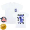 Boys Get Sad Too Merch Store Flower Shirt White